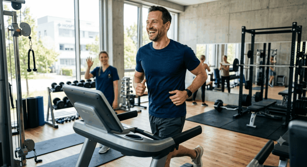 glücklicher Arzt Fitnessgeräte Elektronik medizin-elektronik.de Sidebar 2